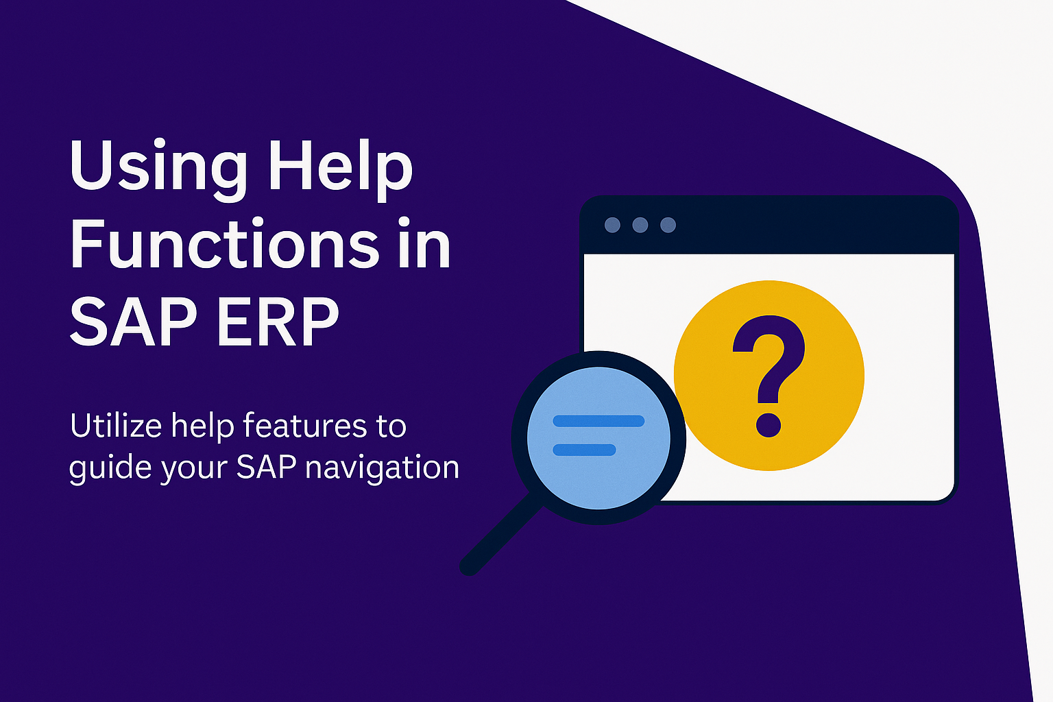 Demonstration: Mastering SAP's Built-In Help Tools and Function Keys ...